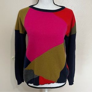 Jucca Wool Cashmere Wool Multicolor Long Sleeve Sweater Top Womens Size XS